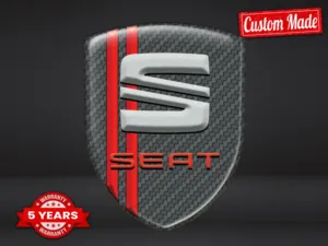 Seat Autocollant Bombé Qualité Pro Personnalisable